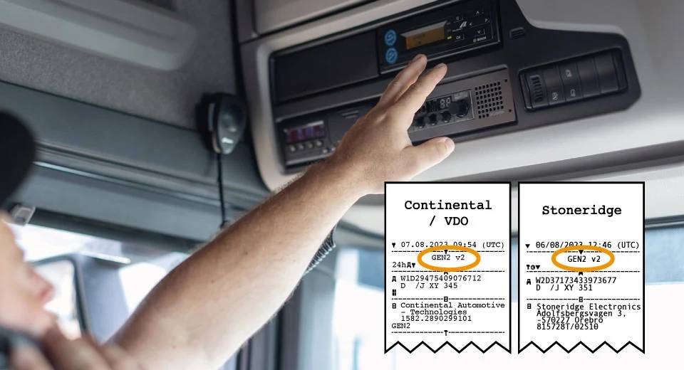 Сучасний цифровий тахограф з картою водія